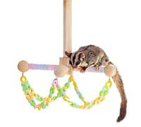Generico Bird Swing For Cage - 27,5 cm, Small Pet Wooden Interactive Swing Toy, Wooden Chinchilla Climbing Toy | Hamster Guinea Gerbil Ferret Hedgehog Chinchilla Parakeet Conure Uses