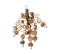 Genérico Bird Toy - Wood, 12.6x5.51in Chew Toy Foraging | Bite-Resistant and Durable Parakeet Cage Accessory, Mental Stimulation Toys For Parakeets, Macaws, Sparrows, Conures, Cockatiels