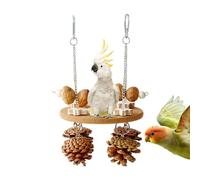 Genérico Bird Toys - 6.3x11.42 Inches, Chew Toys, Pine Cone and Stainless Steel | Fun, Safe Bird Enrichment, Mental Stimulation For Cockatiel, Lovebird, Conure, Sparrow, Indoor, Outdoor, Home, Cage