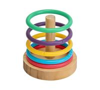 Genérico Bird Toys - 7.7x7.7x8.5cm Interactive Bird Toy Ring Puzzle Game Parrot Intelligence Training Toy, Colorful Stacking Rings Cockatoo Mental Play Toys For Cockatiel Parakeet