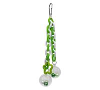 Generico Bird Toys-Chewable Interactive Climbing Foraging Ball, Colorful Natural Wood Bead, Beak Exercise Hanging Bell, Shredding Talon Stimulator, Eco Friendly Parrot Accessory| For Parakeets