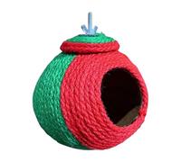 Genérico Bird's Nest - Adjustable sisal Rope Birds Hut, Bird Houses for Outside, Birdd Nest House for Small Animal Hamster Sleeping, Play Nesting, Resting, Indoor, Outdoor, Parrott House nests