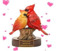Genérico Birds Statue - Resin, 5.43x5.83in Romantic Statue Realistic Design | Elegant Decorative Accent, Love Bird Figurine For Home Decor, Office Display, Living Room, Entryway, Gift Giving