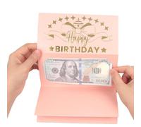 Generico Birthday Money Envelope - Surprise Cash Envelope 18x76cm | Birthday Money Cards Folding RedEnvelope Gift Wallet Creative Paper Cash Holder Boys Girls Party GiftEnvelope