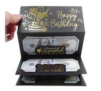 Generico Birthday Money Envelope - Surprise Cash Envelope 18x76cm | Birthday Money Cards Folding RedEnvelope Gift Wallet Creative Paper Cash Holder Boys Girls Party GiftEnvelope