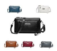 Genérico Blaciokamith Large Capacity Phone Bag Crossbody Bag,Blaciokamith Multi Pockets Soft Leather Bags for Everyday Use (black)