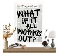 Genérico Black and White Posters - Retro Newspaper Quote Art, Vintage Canvas Affirmation Print with Modern Typography, High Contrast Wall Decor, Ideal for Living Room Aesthetics and Dormitory Style