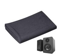 Genérico Black Audio Mesh Fabric | Soft Elastic Speaker Grill Cloth 1.6x0.5m | Thin Dust-Proof Sound-Permeable Material | Home Theater, Engineering Audio, and Cover | Stretchable Acoustic Fabric