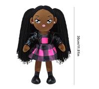 Genérico Black Baby Dolls - 12-Inch African Plush for Children Role-Play, Realistic Soft Toys with Safe Materials for Sleeping, Birthday Presents, Preschoolers, Daycare, Pretend Plays at Home