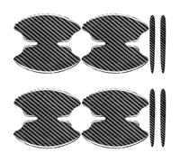 Genérico Black Car Door Stickers, 8 Pack Protector, Automotive Exterior Accessories, Car Truck Pickup Scratch Guard, Protective Shield for Doors, Prevent Damage and Wear