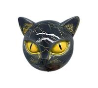 Genérico Black Cat Figurine, Home Decor Statue, 3.15x2.76x2.36 Inches Golden Eyes, Elegant Resin Sculpture Design, Decorative Ornament for Shelf, Kitchen, Bathroom, Wall, Living Room, Entryway Use