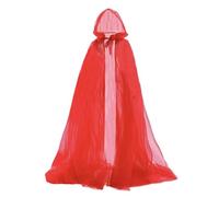 Genérico Black Cloak with Hood, Long Sheer Witch Cape, Flowing Lightweight Fabric, Elegant Long Design, Adjustable Neck Tie, Costume Robe for Cosplay Festival Gothic Wedding Halloween Performance