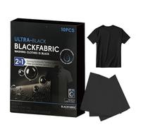 Genérico Black Clothes Darkening Sheets 10-Pack - Fading Repair | Laundry Color Fixing Restoration For Dark Fabrics | Revives Blacks, Easy Use