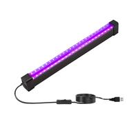 Genérico Black Light - Barra de lámpara UV fluorescente portátil magnética de 9W, luz negra compacta | Interior al aire libre dormitorio pared techo gabinete tapiz cartel pintura corporal exhibición f