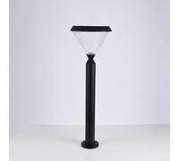 Genérico Black Solar Pillar Light Exterior Pole Lamp Remote Control Street Lighting Illumination for Lawn Patio Pathway Garden(31.5"/80cm)