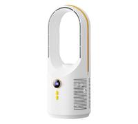Generico Bladeless Desk Fan, 5-Speed Quiet Air Circulator, Rechargeable Night Light Fan with 1800mAh Battery, Ideal for Camping, RV, Travel, Car, Bedroom, Dorm, Living Room