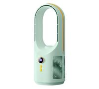 Genérico Bladeless Desk Fan, 5-Speed Quiet Air Circulator, Rechargeable Night Light Fan with 1800mAh Battery, Ideal for Camping, RV, Travel, Car, Bedroom, Dorm, Living Room
