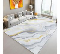 Genérico Blanco Franela Alfombra, Abstracto Líquido Mármol Suaves Antideslizante Alfombras, 80 x 150 cm Lavable Alfombra para El Hogar Salón Cocina Dormitorio Decoración