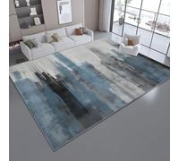 Genérico Blanco Franela Alfombra Interiores, 160 x 230 cm para SalóN Dormitorio - Minimalista Abstracto Rascacielos Parte Inferior Antideslizante Lavables Diseño Pelo Corto Alfombras