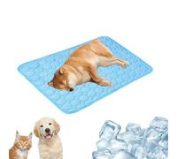 Genérico Blanket,Non-Slip Pads,Washable & Portable Pad,Summer Cool Pads Pets Cool Blanket for Dogs Cats,for Indoor & Outdoor (Blue, L)