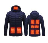 Genérico Blauer Hombre Plumas, Abrigo De Invierno Hombre,Chaqueta TéRmica Inteligente con Control De Temperatura para Actividades Al Aire Libre En Climas FríOs
