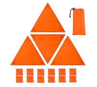 Genérico Blaze Orange Safety Panel - Waterproof Hunting Accessories 4 Pieces Blaze Safety Blind Panels, Tent Backpack Outdoor Running Cycling, Adventure Road Work Men Women Visibility Gear