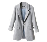 Genérico Blazer Chaqueta De Corte Ajustado Elegante para Oficina Chaqueton Mujer Blazer Elegante para Mujer Ajustada Sin Molestias Corporales Traje De Ligero Negocios, Conjunto Ceremonia Formal,
