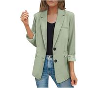 Genérico Blazer De Manga Larga Con Botones Y Bolsillo Para Mujer Traje Chaqueta Mujer Traje Chaqueta Informal Casual Diario Y Abrigo De Elegante Jacket Corta Con Bolsillos Ceremonia Cuello