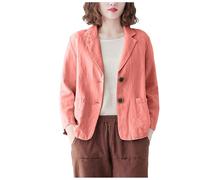 Genérico Blazer De Manga Larga Con Botones Y Bolsillo Para Mujer Traje Chaqueta Mujer Traje Chaqueta Informal Casual Diario Y Abrigo De Elegante Jacket Corta Con Bolsillos Ceremonia Cuello