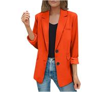 Genérico Blazer De Manga Larga Con Botones Y Bolsillo Para Mujer Traje Chaqueta Mujer Traje Chaqueta Informal Casual Diario Y Abrigo De Elegante Jacket Corta Con Bolsillos Ceremonia Cuello