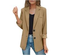 Genérico Blazer De Manga Larga Con Botones Y Bolsillo Para Mujer Traje Chaqueta Mujer Traje Chaqueta Informal Casual Diario Y Abrigo De Elegante Jacket Corta Con Bolsillos Ceremonia Cuello