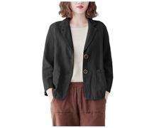 Genérico Blazer De Manga Larga Con Botones Y Bolsillo Para Mujer Traje Chaqueta Mujer Traje Chaqueta Informal Casual Diario Y Abrigo De Elegante Jacket Corta Con Bolsillos Ceremonia Cuello