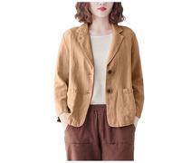 Genérico Blazer De Manga Larga Con Botones Y Bolsillo Para Mujer Traje Chaqueta Mujer Traje Chaqueta Informal Casual Diario Y Abrigo De Elegante Jacket Corta Con Bolsillos Ceremonia Cuello