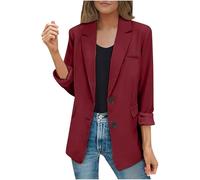 Genérico Blazer De Manga Larga Con Botones Y Bolsillo Para Mujer Traje Chaqueta Mujer Traje Chaqueta Informal Casual Diario Y Abrigo De Elegante Jacket Corta Con Bolsillos Ceremonia Cuello