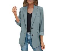 Genérico Blazer De Manga Larga Con Botones Y Bolsillo Para Mujer Traje Chaqueta Mujer Traje Chaqueta Informal Casual Diario Y Abrigo De Elegante Jacket Corta Con Bolsillos Ceremonia Cuello