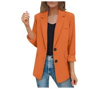 Genérico Blazer De Manga Larga Con Botones Y Bolsillo Para Mujer Traje Chaqueta Mujer Traje Chaqueta Informal Casual Diario Y Abrigo De Elegante Jacket Corta Con Bolsillos Ceremonia Cuello