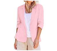 Genérico Blazer Elegante Ajustado Para Mujer Chaqueta Mujer Blazer Chaqueta Elegante Y Chic Para De Entretiempo Traje Primavera Ligero Deportiva Ajustada Botones Vintage Entallada Trabajo Oficina