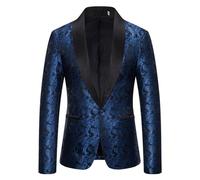 Genérico Blazer Hombre Fiesta Americana Tailored Fit - Traje Elegante de un botón con Estilo para Hombre Corte Entallado