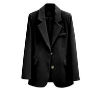 Genérico Blazer Mujer - Americana Mujer Azul - Chaqueta Deportiva De Manga Larga con Un Botón para Mujer Abrigo Deportivo Ligero Informal De Negocios