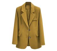 Genérico Blazer Mujer - Americana Mujer Azul - Chaqueta Deportiva De Manga Larga con Un Botón para Mujer Abrigo Deportivo Ligero Informal De Negocios