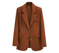 Genérico Blazer Mujer - Americana Mujer Azul - Chaqueta Deportiva De Manga Larga con Un Botón para Mujer Abrigo Deportivo Ligero Informal De Negocios