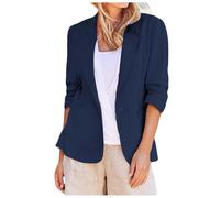 Genérico Blazer Mujer Primavera Otoño Ligero Chaqueta De Mujer Primavera Chaqueta Tipo Blazer Para Corta Casual Juvenil Moderna Deportiva Ajustada Botones Vintage Entallada Trabajo Oficina