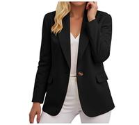 Genérico Blazer Mujer Regular Ajustado Blazer Mujer Americana Chaqueta Elegante Y Chic Para De Entretiempo Americana Clásica Moderna Frente Abierto Manga Larga Trabajo Oficina Boda Invitada Chaqueta