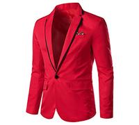 Genérico Blazer para Hombre, Chaqueta Americana Hombre Casual, Elástica con Botones Manga Larga con Estampado Americana Holgados Slim Fit Elegante Cómodo Blazers para Fiestas O Conciertos