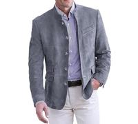 Genérico Blazer para Hombre Diseño Ajustado, Chaquetas Americanas Hombre, Transpirables Tela Ligera Manga Larga con Estampado Blazers Slim Fit Casual Retro Elegante Abrigo para Bodas O Eventos