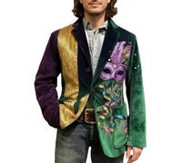 Genérico Blazer Retro Hombre Chaqueta Traje Invierno - Chaqueta de Pana Carnival Velvet para Eventos Formales y Ropa Informal de Negocios con un Corte Moderno y un diseño Elegante.