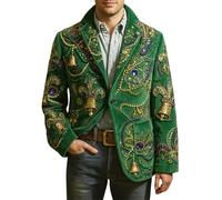Genérico Blazer Vintage Hombre Americana Moda - Chaqueta de Pana Carnival Velvet para Eventos Formales y Ropa Informal Negocios con un Corte Moderno diseño Elegante.