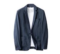 Genérico Blazers Hombre Talla Grande, Americanas Hombre Casual con Solapa Un Solo Botón Informal De Elegantes Chaqueta De Traje De Negocios De Corte Entallado para Bodas Negocios Y Veladas