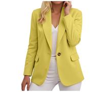 Genérico Blazers Mujer Slim Fit Elegante Manga Larga Traje De solapa Negocios Chaqueta Ceremonie Mujer Traje Sastre Oficina Negocios Con Bolsillos Color Variedad