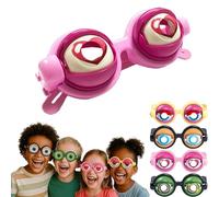 Genérico Blink & Wink Novelty Glasses, Winking Glasses, Funny Sunglasses for Adults, Adult Size Silly Sunglasses with Blinking Eyeball (Pink)